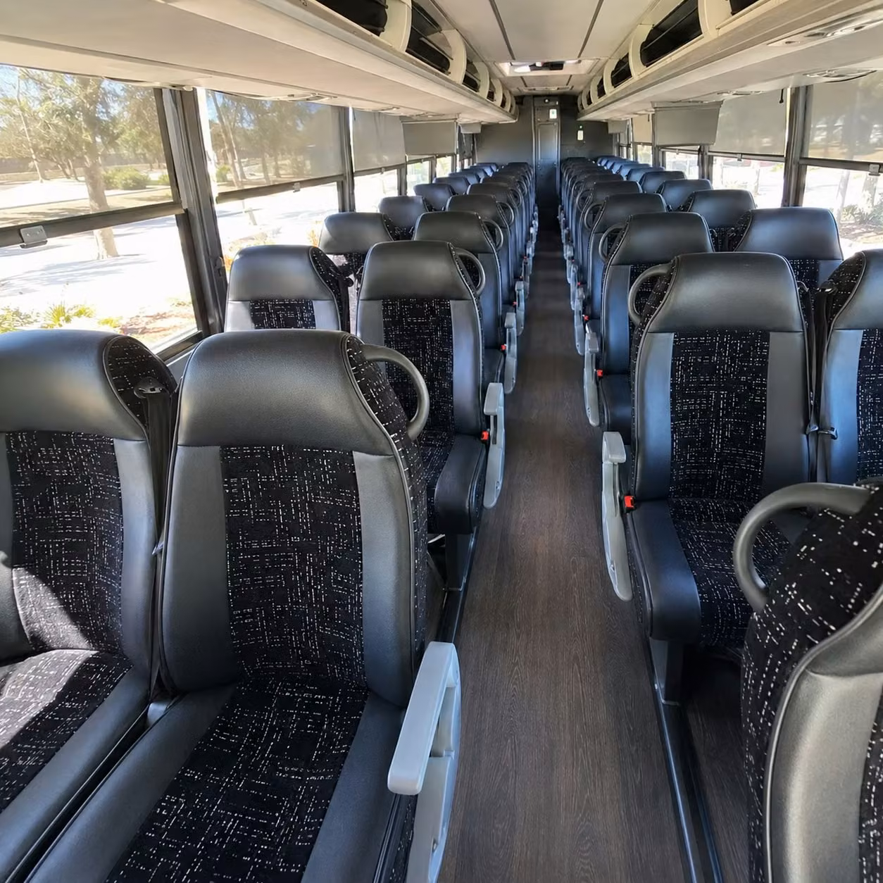 56 passenger charter bus interior