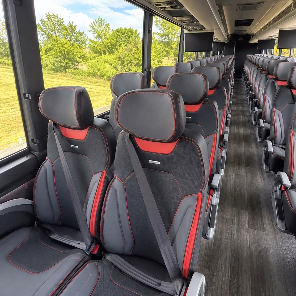 beaumont charter bus rental interior