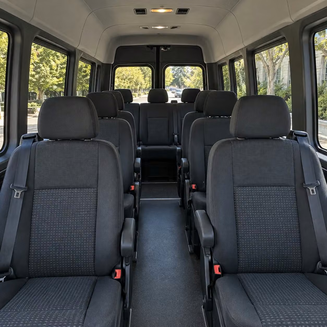 sprinter van with driver inside